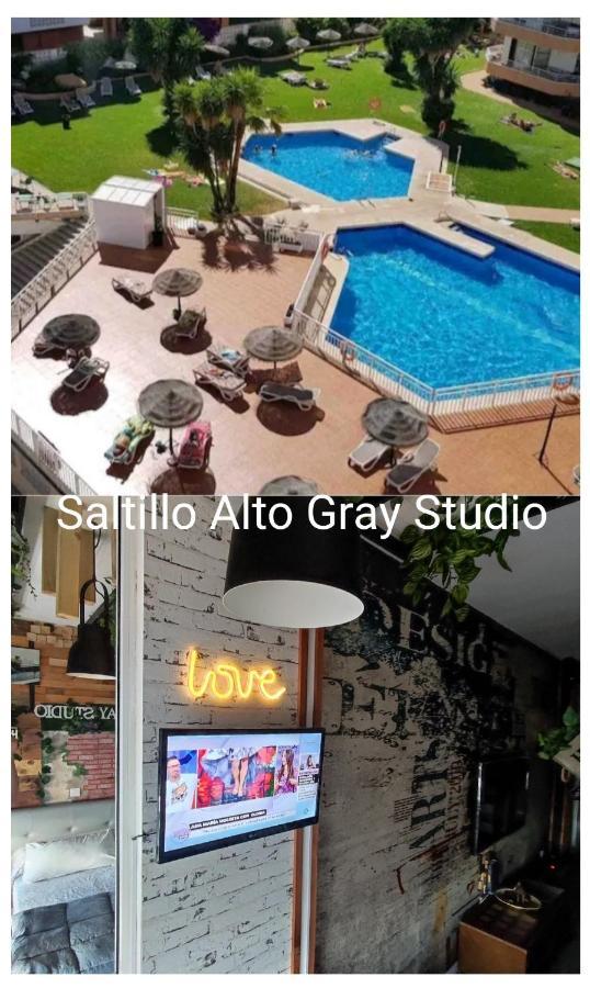Saltillo Alto Gray Studio. Vistas Al Mar Y Piscina Torremolinos Luaran gambar